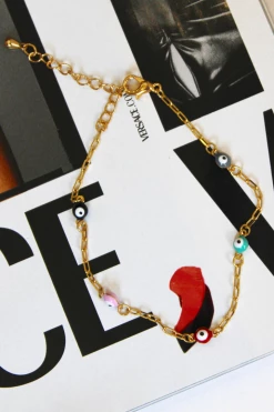 Joia NEW ARRIVALS MULTICOLOR DAINTY EVIL EYE BRACELET