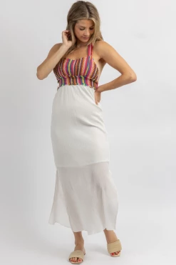 DEE ELLY NEW ARRIVALS MILA MULTI-CROCHET BACKLESS MAXI DRESS