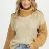 HEM & THREAD TAUPE + MUSTARD CONTRAST TURTLENECK NEW ARRIVALS