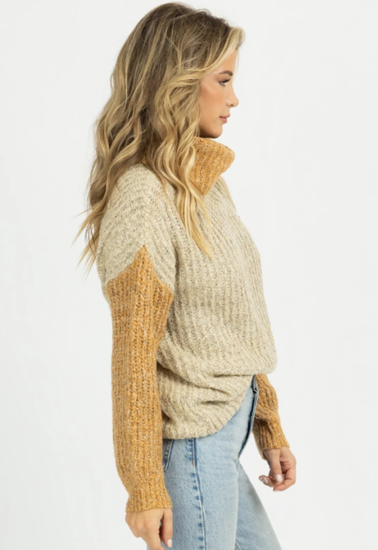 HEM & THREAD TAUPE + MUSTARD CONTRAST TURTLENECK NEW ARRIVALS 6 HEM & THREAD TAUPE + MUSTARD CONTRAST TURTLENECK NEW ARRIVALS