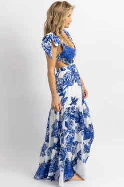 LUXXEL MYKONOS LINEN FLORAL TIE WRAP MAXI DRESS *BACK IN STOCK* NEW ARRIVALS 10 LUXXEL MYKONOS LINEN FLORAL TIE WRAP MAXI DRESS *BACK IN STOCK* NEW ARRIVALS