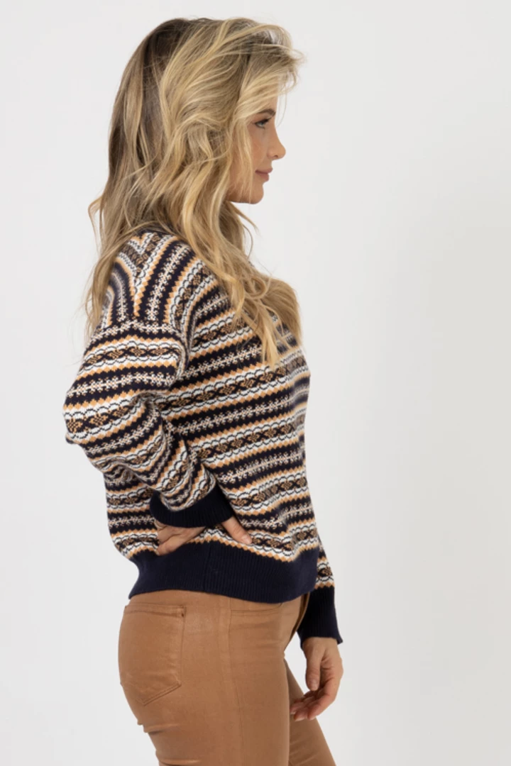 Q2 CLOTHING NAVY MIXED PRINT KNIT 5 Q2 CLOTHING NAVY MIXED PRINT KNIT