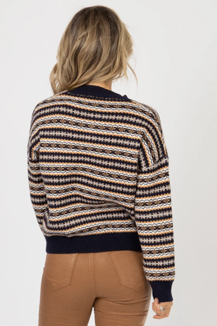 Q2 CLOTHING NAVY MIXED PRINT KNIT 4 Q2 CLOTHING NAVY MIXED PRINT KNIT