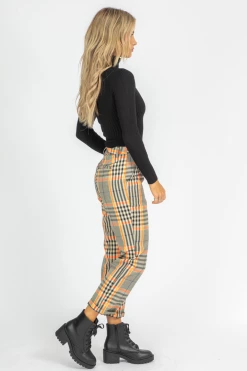 2.7 AUGUST APPAREL CLOTHING NEON CHECKER PANTS