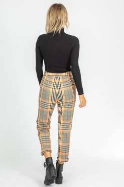 2.7 AUGUST APPAREL CLOTHING NEON CHECKER PANTS