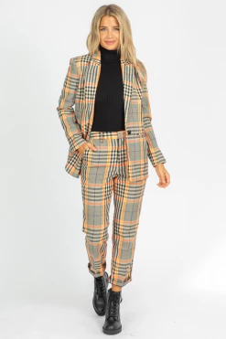 2.7 AUGUST APPAREL CLOTHING NEON CHECKER PANTS