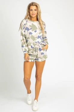 TREND NOTES CAMO COZY RELAXED SET