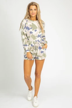 TREND NOTES CAMO COZY RELAXED SET
