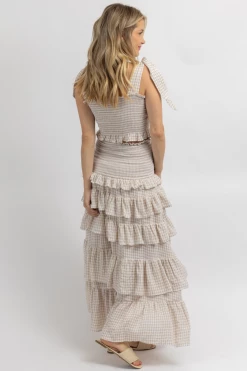 MABLE NEW ARRIVALS NEUTRAL CHARM SMOCKED MAXI SKIRT SET 10 MABLE NEW ARRIVALS NEUTRAL CHARM SMOCKED MAXI SKIRT SET