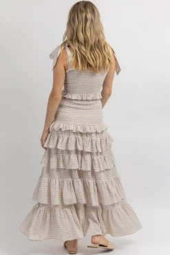 MABLE NEW ARRIVALS NEUTRAL CHARM SMOCKED MAXI SKIRT SET 11 MABLE NEW ARRIVALS NEUTRAL CHARM SMOCKED MAXI SKIRT SET