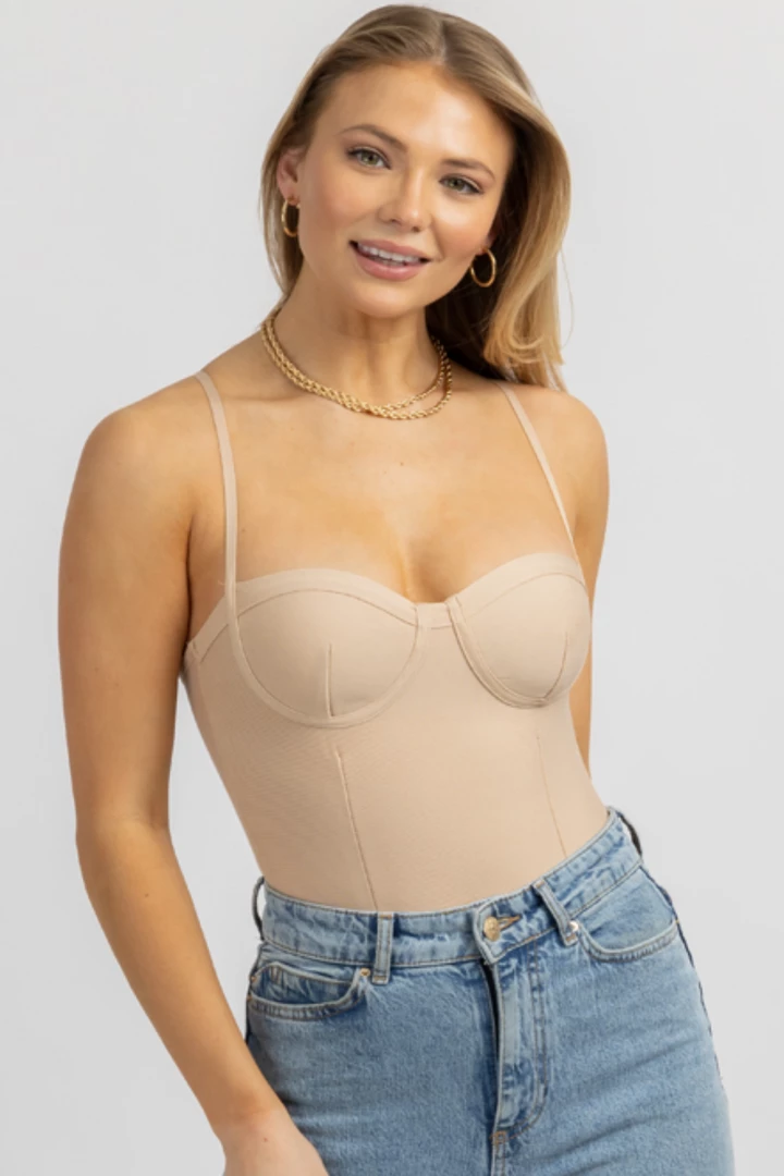 WINWIN APPAREL NUDE BUSTIER SLEEVELESS STRETCH BODYSUIT 2 WINWIN APPAREL NUDE BUSTIER SLEEVELESS STRETCH BODYSUIT
