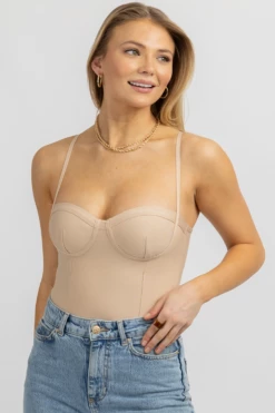 WINWIN APPAREL NUDE BUSTIER SLEEVELESS STRETCH BODYSUIT 11 WINWIN APPAREL NUDE BUSTIER SLEEVELESS STRETCH BODYSUIT