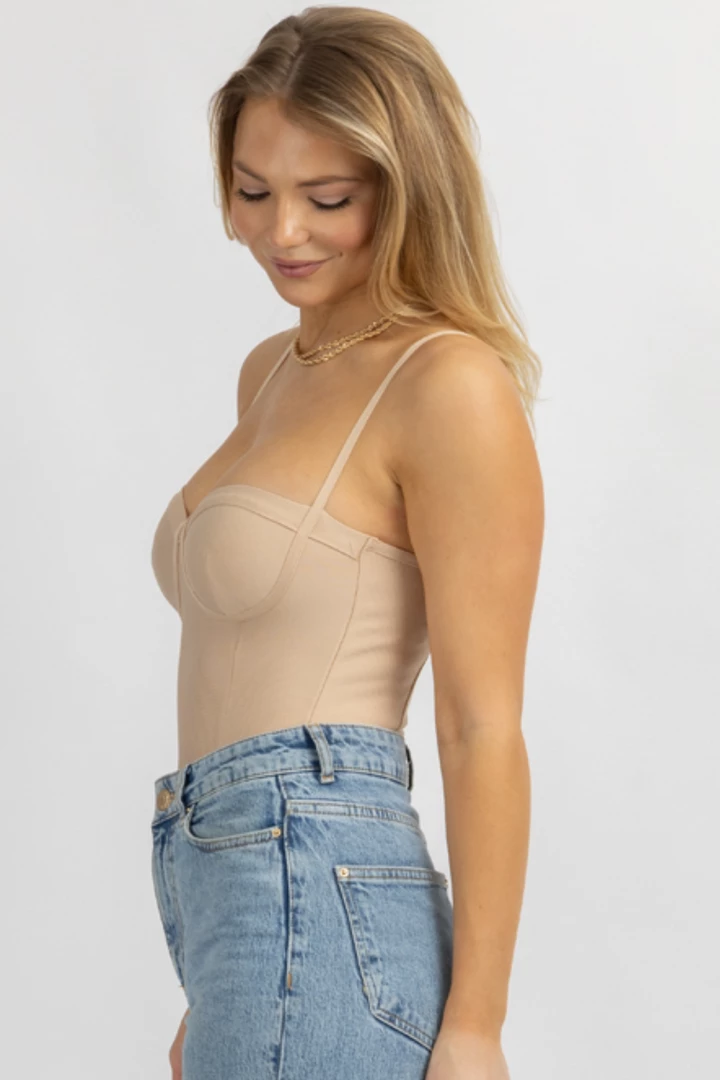 WINWIN APPAREL NUDE BUSTIER SLEEVELESS STRETCH BODYSUIT 6 WINWIN APPAREL NUDE BUSTIER SLEEVELESS STRETCH BODYSUIT