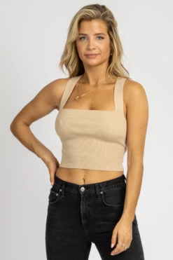 LE LIS NUDE TIE BACK KNIT CAMI *BACK IN STOCK*