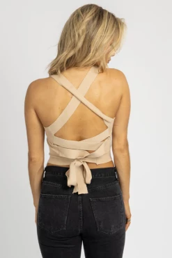 LE LIS NUDE TIE BACK KNIT CAMI *BACK IN STOCK*