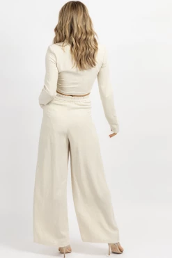 MABLE NEW ARRIVALS OATMEAL LINEN COLLARED TOP + PANT SET 17 MABLE NEW ARRIVALS OATMEAL LINEN COLLARED TOP + PANT SET