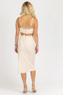 CRESCENT OATMEAL O-RING LENNON MIDI DRESS BEST SELLERS