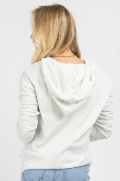 HEM & THREAD NEW ARRIVALS SEQUIN STAR FLEECE HOODIE PULLOVER