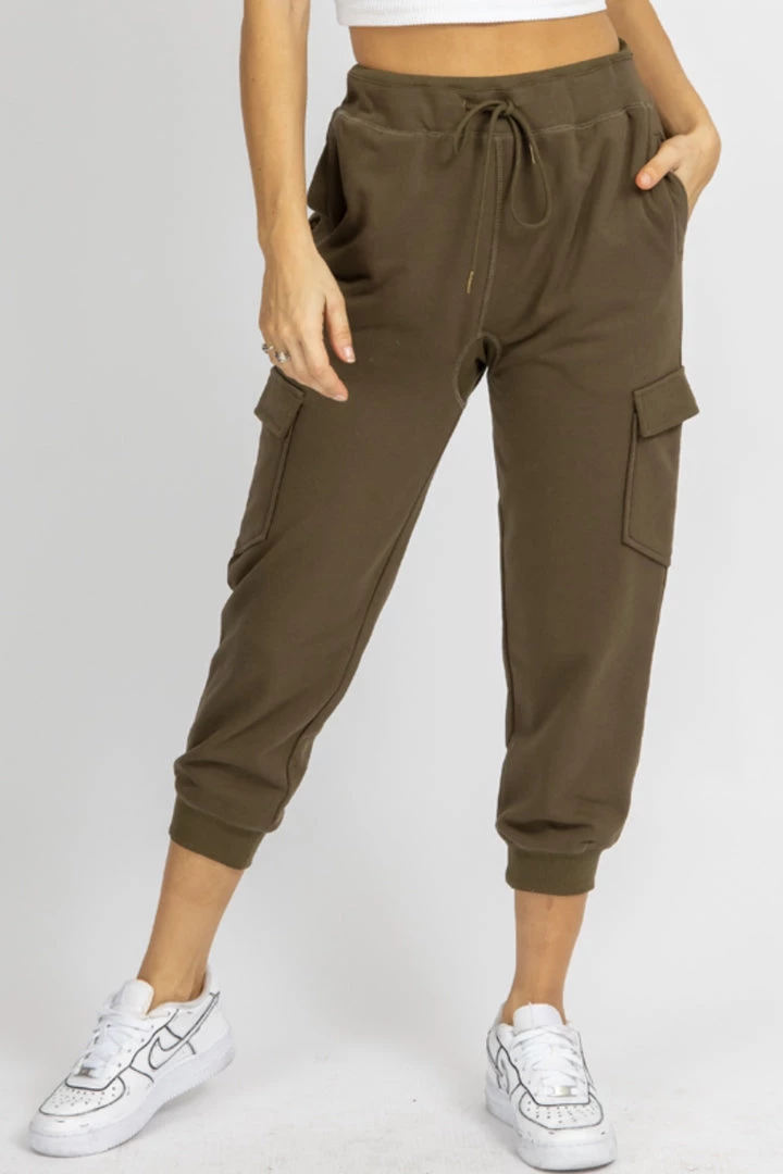 HEM & THREAD OLIVE CARGO RELAXED JOGGERS CLOTHING 3 HEM & THREAD OLIVE CARGO RELAXED JOGGERS CLOTHING