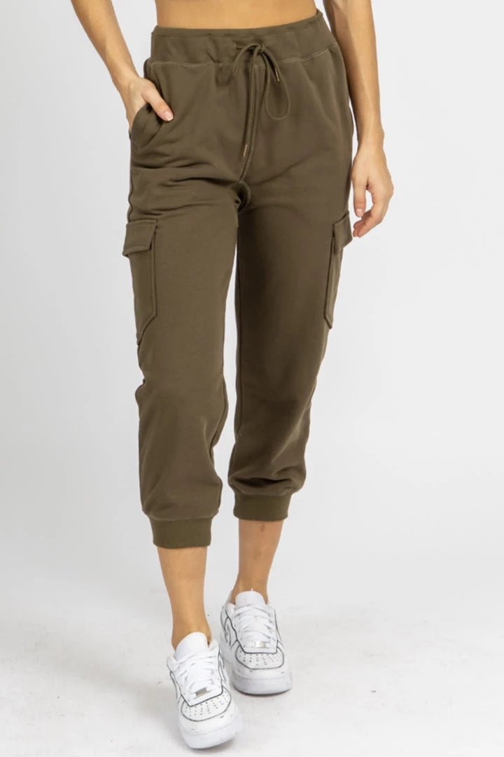 HEM & THREAD OLIVE CARGO RELAXED JOGGERS CLOTHING 1 HEM & THREAD OLIVE CARGO RELAXED JOGGERS CLOTHING