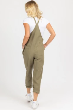 CRESCENT BEST SELLERS OLIVE DENIM RELAXED POCKET OVERALL *RESTOCKED*