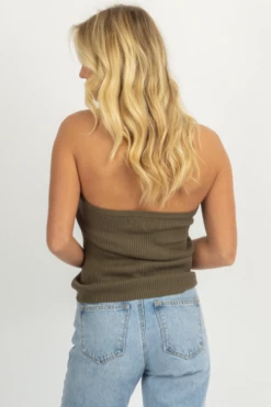 TREND SHOP NEW ARRIVALS OLIVE CROSSNECK HALTER TOP 11 TREND SHOP NEW ARRIVALS OLIVE CROSSNECK HALTER TOP