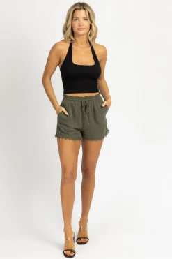ENDLESS BLU BEST SELLERS OLIVE LINEN RELAXED SHORTS *BACK IN STOCK* 11 ENDLESS BLU BEST SELLERS OLIVE LINEN RELAXED SHORTS *BACK IN STOCK*