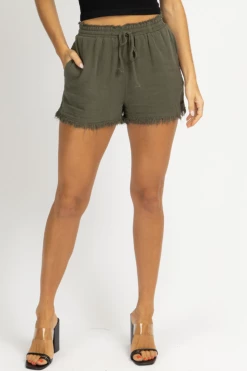 ENDLESS BLU BEST SELLERS OLIVE LINEN RELAXED SHORTS *BACK IN STOCK* 13 ENDLESS BLU BEST SELLERS OLIVE LINEN RELAXED SHORTS *BACK IN STOCK*
