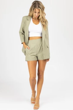 CRESCENT HIGH QUALITY MOSS LINED BLAZER SHORT SET NEW ARRIVALS