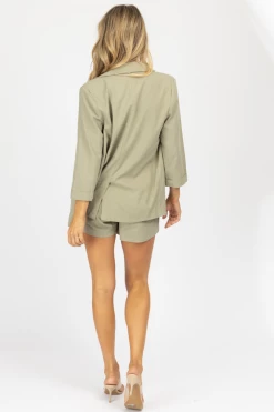 CRESCENT HIGH QUALITY MOSS LINED BLAZER SHORT SET NEW ARRIVALS