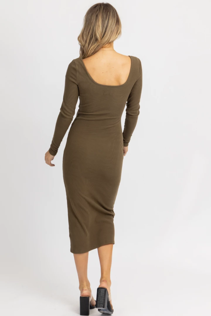 LENA NEW ARRIVALS OLIVE LONG SLEEVE TIE FRONT MAXI DRESS *BACK IN STOCK* 8 LENA NEW ARRIVALS OLIVE LONG SLEEVE TIE FRONT MAXI DRESS *BACK IN STOCK*