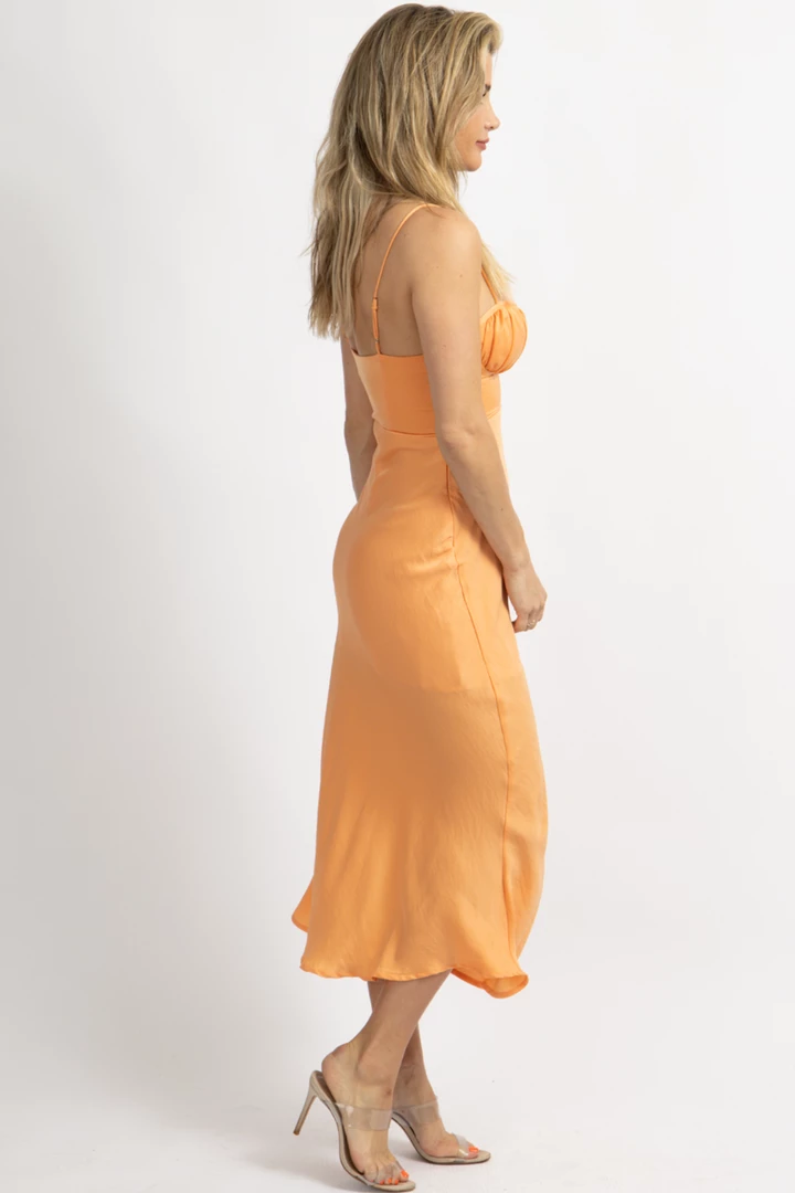 ONE AND ONLY TANGERINE BUST SLIT MIDI DRESS NEW ARRIVALS 6 ONE AND ONLY TANGERINE BUST SLIT MIDI DRESS NEW ARRIVALS
