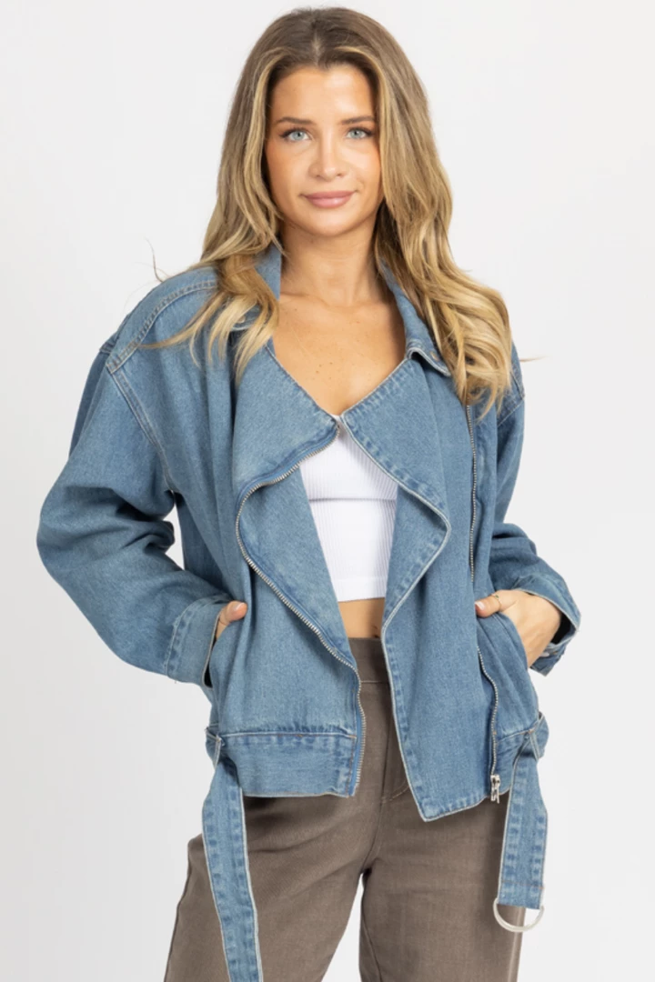 TREND NOTES NEW ARRIVALS BLUE JEAN OVERSIZED MOTO JACKET 2 TREND NOTES NEW ARRIVALS BLUE JEAN OVERSIZED MOTO JACKET