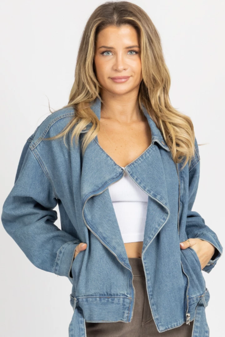 TREND NOTES NEW ARRIVALS BLUE JEAN OVERSIZED MOTO JACKET 4 TREND NOTES NEW ARRIVALS BLUE JEAN OVERSIZED MOTO JACKET