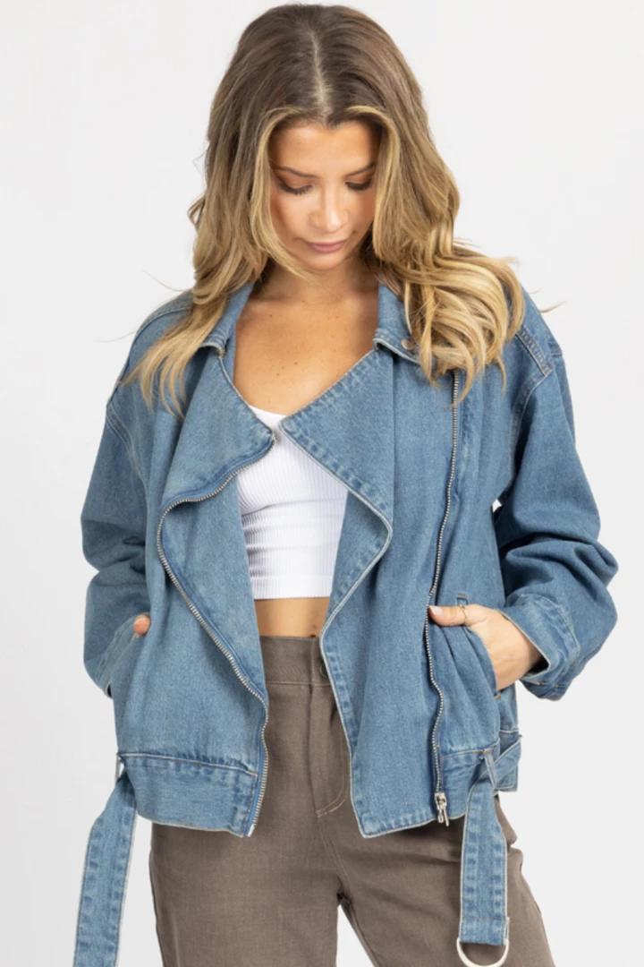 TREND NOTES NEW ARRIVALS BLUE JEAN OVERSIZED MOTO JACKET 7 TREND NOTES NEW ARRIVALS BLUE JEAN OVERSIZED MOTO JACKET