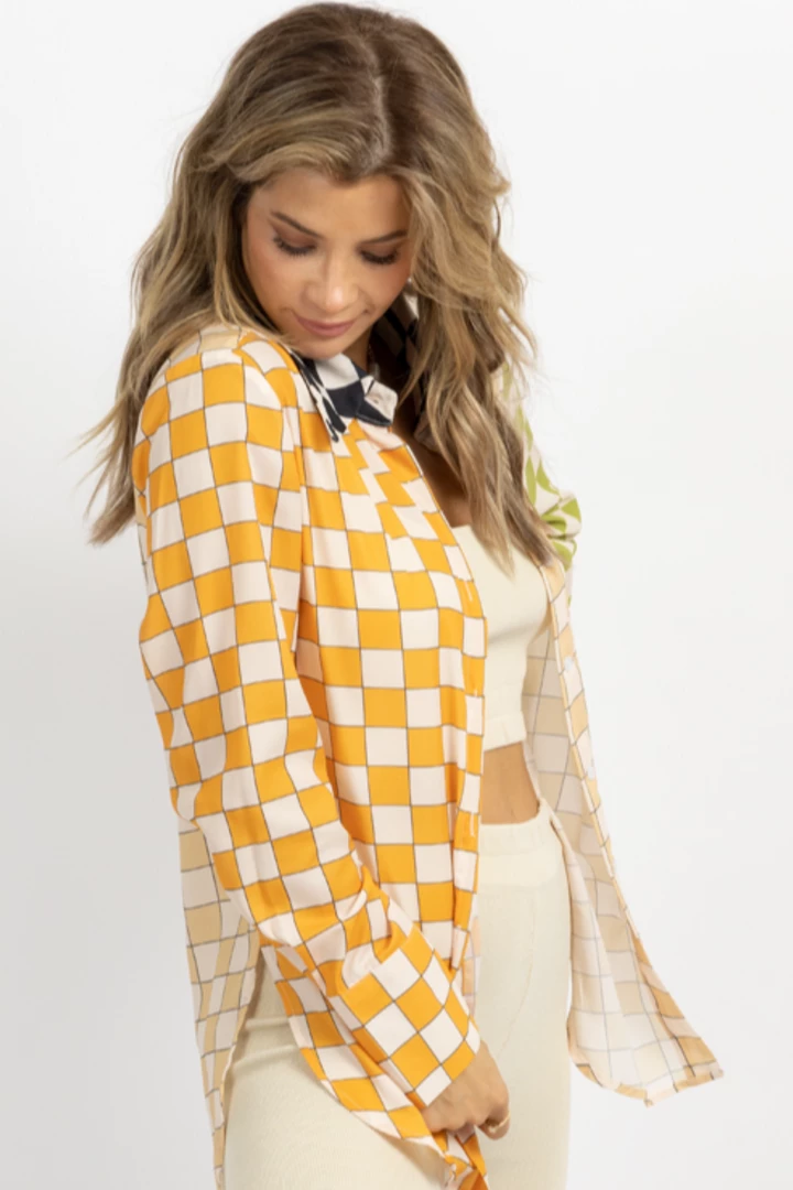 SUNDAY UP NEW ARRIVALS PINK MULTI-CHECKED BUTTON DOWN 4 SUNDAY UP NEW ARRIVALS PINK MULTI-CHECKED BUTTON DOWN