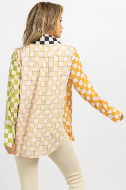 SUNDAY UP NEW ARRIVALS PINK MULTI-CHECKED BUTTON DOWN 12 SUNDAY UP NEW ARRIVALS PINK MULTI-CHECKED BUTTON DOWN