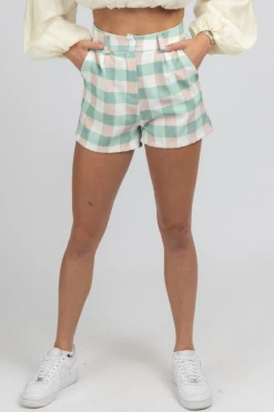VENTI6 NEW ARRIVALS PINK + GREEN CHECKERED SHORTS 13 VENTI6 NEW ARRIVALS PINK + GREEN CHECKERED SHORTS