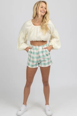 VENTI6 NEW ARRIVALS PINK + GREEN CHECKERED SHORTS 11 VENTI6 NEW ARRIVALS PINK + GREEN CHECKERED SHORTS