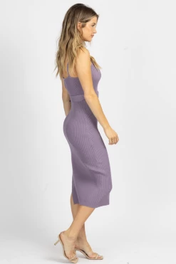 ENDLESS BLU NEW ARRIVALS PURPLE BELTED KNIT MIDI DRESS 12 ENDLESS BLU NEW ARRIVALS PURPLE BELTED KNIT MIDI DRESS