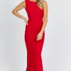 LOVELY DAY NEW ARRIVALS RED BOW BACK MAXI DRESS *BACK IN STOCK*