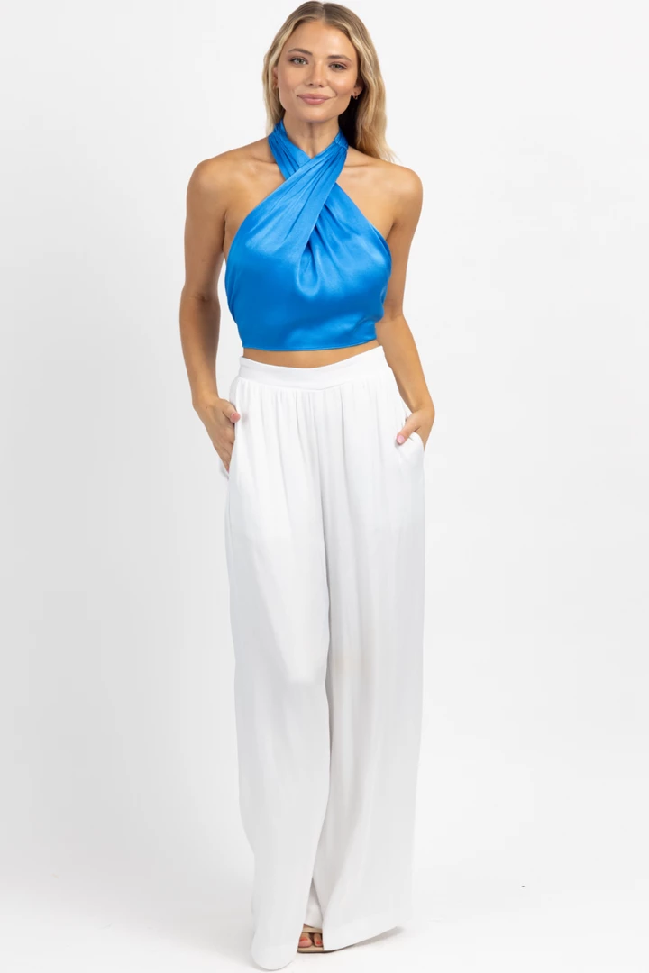 DO + BE RIVER BLUE FRONT CROSS TIE TOP NEW ARRIVALS 8 DO + BE RIVER BLUE FRONT CROSS TIE TOP NEW ARRIVALS