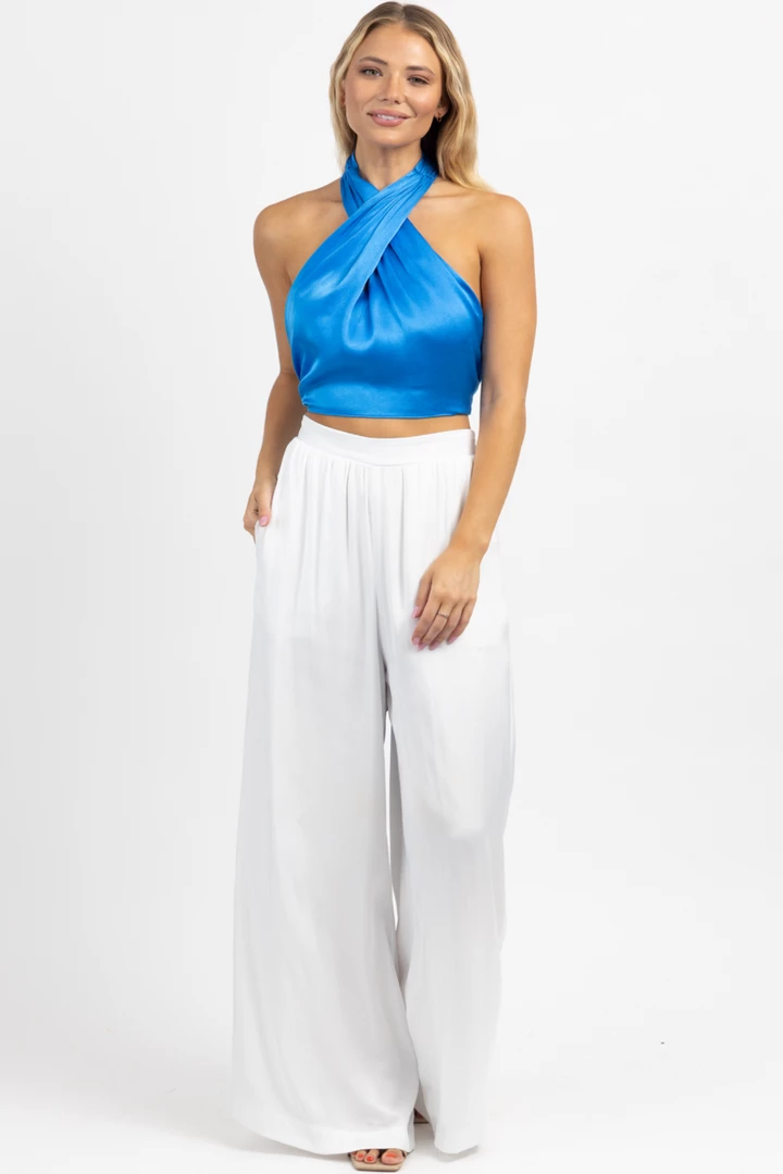 DO + BE RIVER BLUE FRONT CROSS TIE TOP NEW ARRIVALS 10 DO + BE RIVER BLUE FRONT CROSS TIE TOP NEW ARRIVALS