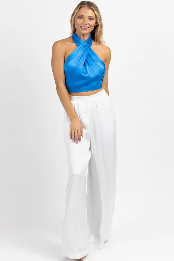 DO + BE RIVER BLUE FRONT CROSS TIE TOP NEW ARRIVALS 9 DO + BE RIVER BLUE FRONT CROSS TIE TOP NEW ARRIVALS