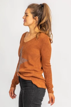 VENTI6 COGNAC STAR ELBOW SHIMMER KNIT BEST SELLERS 8 VENTI6 COGNAC STAR ELBOW SHIMMER KNIT BEST SELLERS