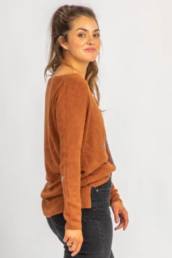 VENTI6 COGNAC STAR ELBOW SHIMMER KNIT BEST SELLERS 9 VENTI6 COGNAC STAR ELBOW SHIMMER KNIT BEST SELLERS