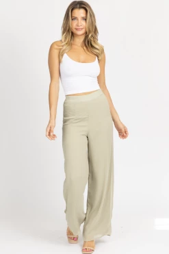 EMORY PARK SAGE WIDE LEG HIGH RISE PANTS NEW ARRIVALS