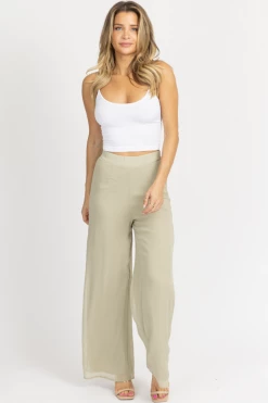 EMORY PARK SAGE WIDE LEG HIGH RISE PANTS NEW ARRIVALS