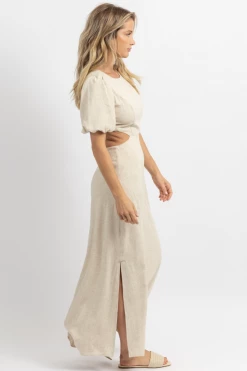 SUGARLIPS NEW ARRIVALS SAINT TROPEZ VERO LINEN MAXI DRESS