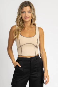 BAILEY ROSE BEST SELLERS SAND EXPOSED SEAM TANK *BACK IN STOCK*